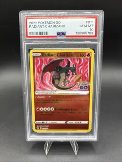 2022 POKEMON GO #011 RADIANT CHARIZARD PSA 10 - Image 1