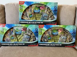 Pokemon TCG Venusaur ex & Blastoise ex Premium Collection Boxes Sealed Lot of 3 - Image 1