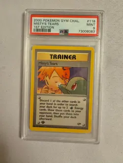 2000 Pokemon 1st Edition Misty’s Tears Trainer Gym Challenge 118/132 PSA 9 Mint! - Image 1