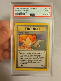 2000 Pokemon 1st Edition Misty’s Tears Trainer Gym Challenge 118/132 PSA 9 Mint! - Image 2
