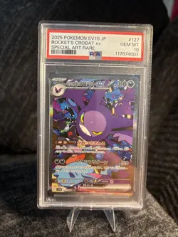 Pokemon TCG 2025 Special Art Rare Team Rocket’s Crobat Japanese PSA 10 - Image 1