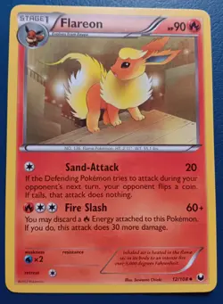 Pokemon - Flareon 12/108 - BW Dark Explorers - RARE - 2012 - VLP - Image 1