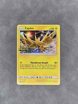 Pokemon TCG Zapdos STAFF Stamped Prerelease Promo SM159 Lost Team Up- NM - Image 1