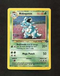 Pokemon Nidoqueen 7/64 Holo Rare - Jungle - Vintage - MP- - Image 1