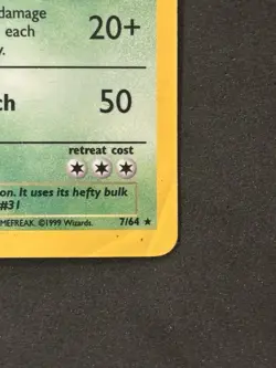 Pokemon Nidoqueen 7/64 Holo Rare - Jungle - Vintage - MP- - Image 3