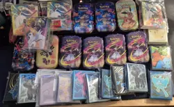 Pokemon TCG Mini tins / binders sleeves accessories bulk lot NO PACKS - Image 1