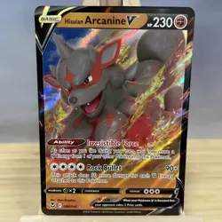 Hisuian Arcanine V - 090/195 Silver Tempest Ultra Rare Pokemon - NM/MINT - Image 1