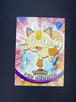 Meowth - 52 - Pokemon 1999 Topps TV - Red Logo - NM - Image 1
