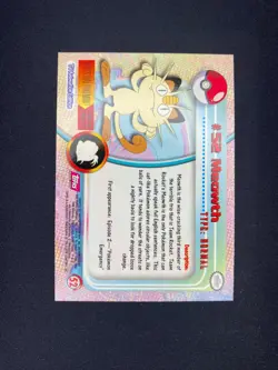 Meowth - 52 - Pokemon 1999 Topps TV - Red Logo - NM - Image 2
