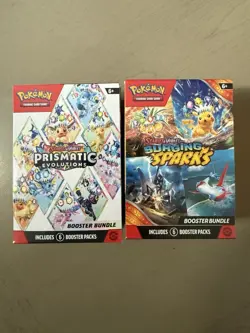 Pokemon TCG Prismatic Evolutions And Surging Sparks Booster Bundles Sealed - Image 1