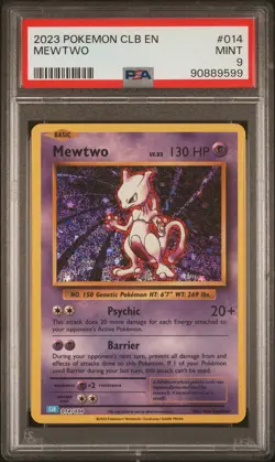 2023 POKEMON CLB EN #014/034 MEWTWO HOLO BLASTOISE & SUICUNE EX DECK PSA 9 - Image 1