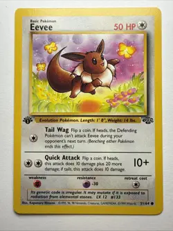 Eevee 51/64 Pokemon TCG Jungle Set 1st Edition Non-Holo - Image 1