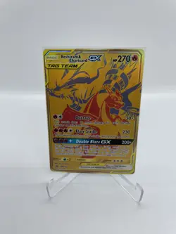 Pokemon Reshiram & Charizard GX SM247 Tag Team Black Star Promo NM - Image 1