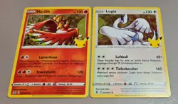 2er Set Ho-Oh & Lugia #001 & 022/025 Rare Holo CELEBRATIONS 2021 Pokemon DE Mint - Image 1