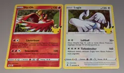 2er Set Ho-Oh & Lugia #001 & 022/025 Rare Holo CELEBRATIONS 2021 Pokemon DE Mint - Image 2