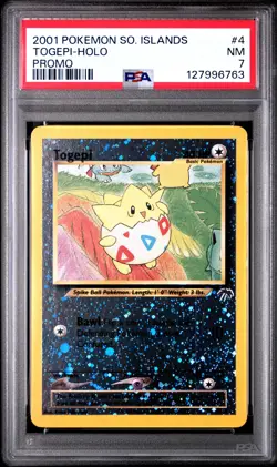 2001 POKEMON SOUTHERN ISLANDS PROMO #4 TOGEPI-HOLO PSA 7 - Image 1