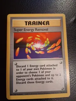 1999 Pokemon Super Energy Removal Trainer Base Set TCG Rare Card 79/102 - Image 1
