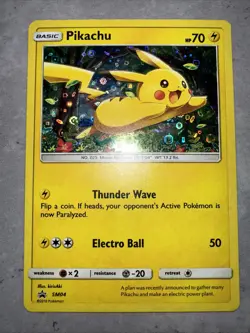 Pokemon Pikachu TCG Holo Promo Card SM04 - Image 1