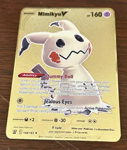 Pokemon Mimikyu V 148/163 Gold Metal Fan Art Card - Image 1