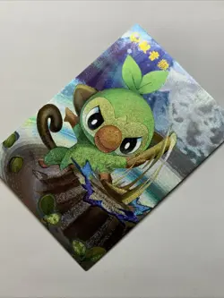 Grookey Monkey Pokemon 810 Foil Holo Card Anime Rare Full Alt Art Arcade Pokedex - Image 3