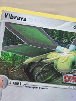 Vibrava 40/108 2007 Pokemon Card TCG Power Keepers Stamped Reverse Holo (42) - Image 3