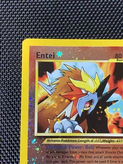 Entei 34 Swirl Black Star WOTC Movie Promo Reverse Holo Pokemon Card - Image 2