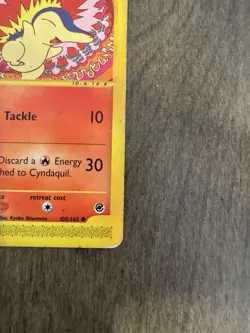 Pokemon TCG Cyndaquil Expedition Base Set, Card 105/165, Regular Common - Image 5