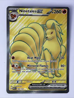 Pokemon Ninetales EX TCG Scarlet Violet-151 Holo Ultra Rare Card 186/165 - Image 1