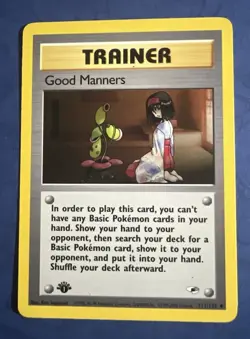 Good Manners 111/132 - 1st Edition - Gym Heroes - WOTC Pokemon CARD-NM(unplayed) - Image 1