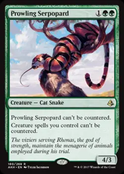 Prowling Serpopard -Foil Light Play MTG Amonkhet - Image 1