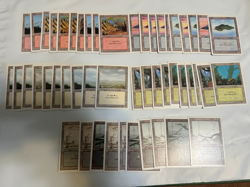 MTG REVISED Edition (1994) 50 BASIC LAND cards LOT - Magic the Gathering - Image 1