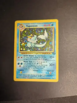 Vaporeon 12/64 Jungle Holo Rare Vintage Pokemon Card WOTC TCG English HP - Image 1
