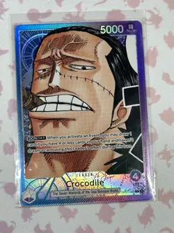 One Piece Card TCG Crocodile OP01-062 Leader Parallel Alt Art English NM/M - Image 1