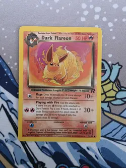 Pokemon Dark Flareon Team Rocket Unlimited Uncommon Card 35/82 LP - Image 1