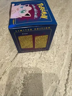 Pokemon Jigglypuff Limited Edition 23k Gold Plated Trading Card Burger King CIB - Image 4
