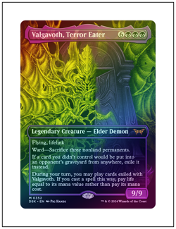 1x Valgavoth, Terror Eater, Foil Borderless Art, Magic MTG NM - Image 1
