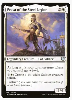 Prava of the Steel Legion 38 LP/NM Foil Commander Legends MTG EN - Image 1