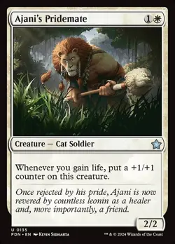 Ajani's Pridemate x1 1x FOIL Foundations NM MTG - Image 1