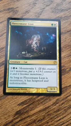 * * 1x FOIL Fleecemane Lion x1 * * Theros MTG NM Close to Near Mint - Image 1