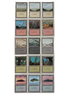 15 Revised 3rd Edition Basic Land Lot 1 of each art MTG Magic the Gathering - Image 1