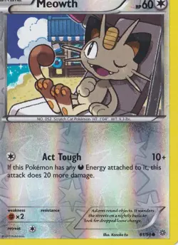 MEOWTH REVERSE-HOLO 61/98 POKEMON XY ANCIENT ORIGINS - Image 1