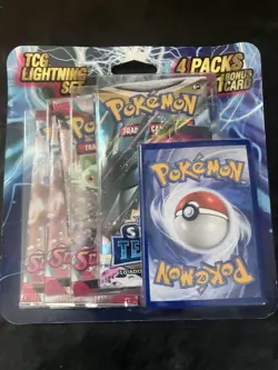 Pokemon TCG Lightning 4 Booster Packs Silver Tempest Scarlet Violet New Sealed - Image 2