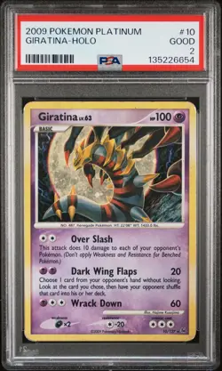 2009 POKEMON PLATINUM #10 GIRATINA-HOLO PSA 2 - Image 1