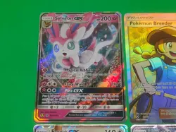 Pokemon NM Alternate Full Art GX's Lot Of 4 Umbreon, Sylveon, Eevee, Breeder - Image 4