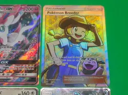 Pokemon NM Alternate Full Art GX's Lot Of 4 Umbreon, Sylveon, Eevee, Breeder - Image 5