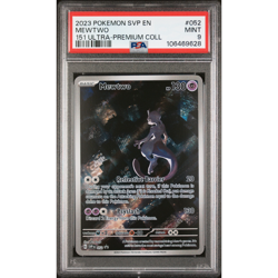 2023 POKEMON SVP EN-SV BLACK STAR PROMO 151 ULTRA-PREM COLL #052 MEWTWO PSA 9 - Image 1