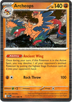 Archeops (Holo) - 051/086 - White Flare - NM/M - Pokemon - English - Image 1