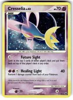 Pokemon TCG - Cresselia Lv. 43 - 2/100 - Rare - Holo - Majestic Dawn [Near Mint] - Image 1