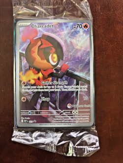 SEALED Pokemon Charcadet 022 Phantasmal Flames Pokemon Center Stamped - Image 1
