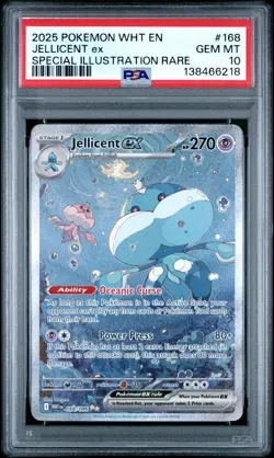 2025 POKEMON WHT EN-WHITE FLARE SPECIAL ILLUSTRATION RARE JELLICENT EX PSA 10 - Image 1